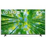 LG 43 Inch Smart TV, 4K Active HDR , Cinema Screen Design, WebOS, ThinQ AI, (UQ8000 Series) Black Model – 43UQ80006LD-AMAE – 1 Year Warranty.