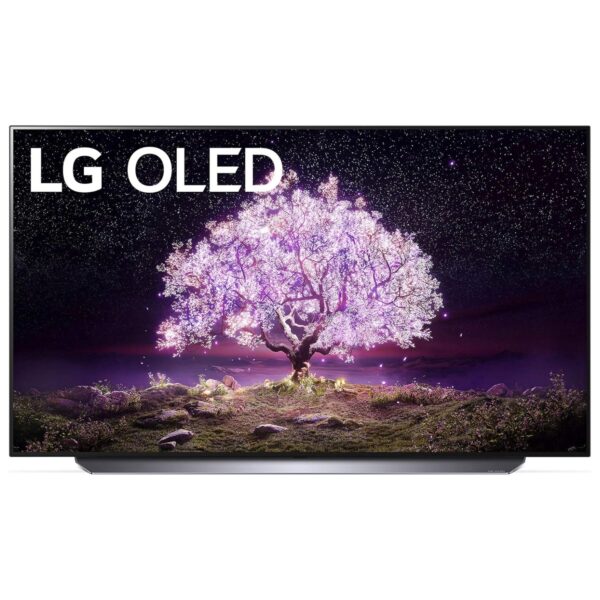 LG 65 Inch Smart OLED TV,  4K Cinema HDR, Cinema Screen Design, WebOS, Smart AI ThinQ, Pixel Dimming, (OLEDC1 Series) White Model – OLED65C1PVA – 1 Year Warranty.