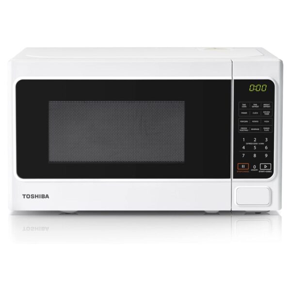 Toshiba 20 Liter Microwave Oven, 800 W, Color Black/White Model – MMEM20PWH – 1 Year Warranty.