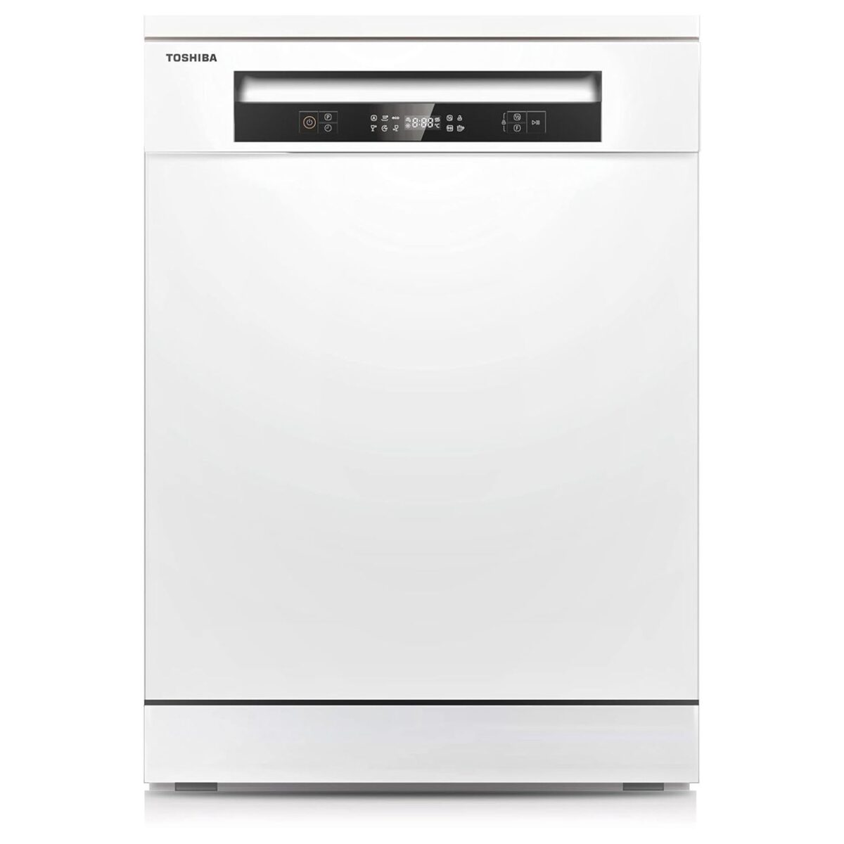 Toshiba Free Standing Dishwasher, 14 Place Setting, 6 Programs, Dual Wash Zone, Color White Model – DW14F1(W) | 1 Year Warranty. - Image 1