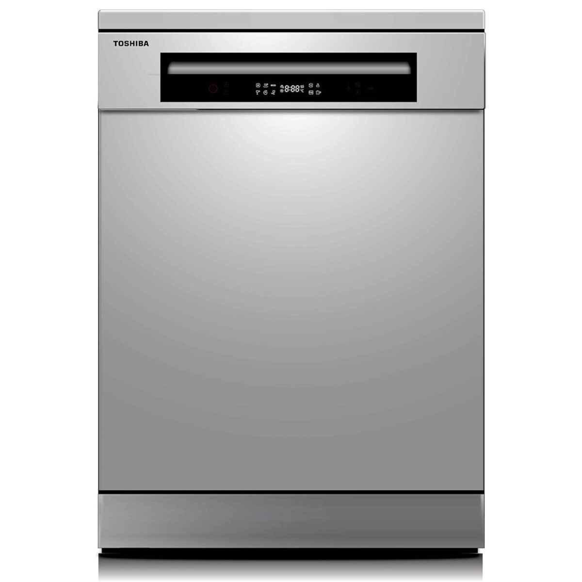 Toshiba Free Standing Dishwasher, 14 Place Setting, 6 Programs, Dual Wash Zone, Color Silver Model – DW14F1(S) | 1 Year Warranty. - Image 1