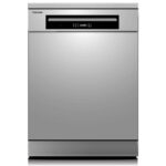Toshiba Free Standing Dishwasher, 14 Place Setting, 6 Programs, Dual Wash Zone, Color Silver Model – DW14F1(S) | 1 Year Warranty.