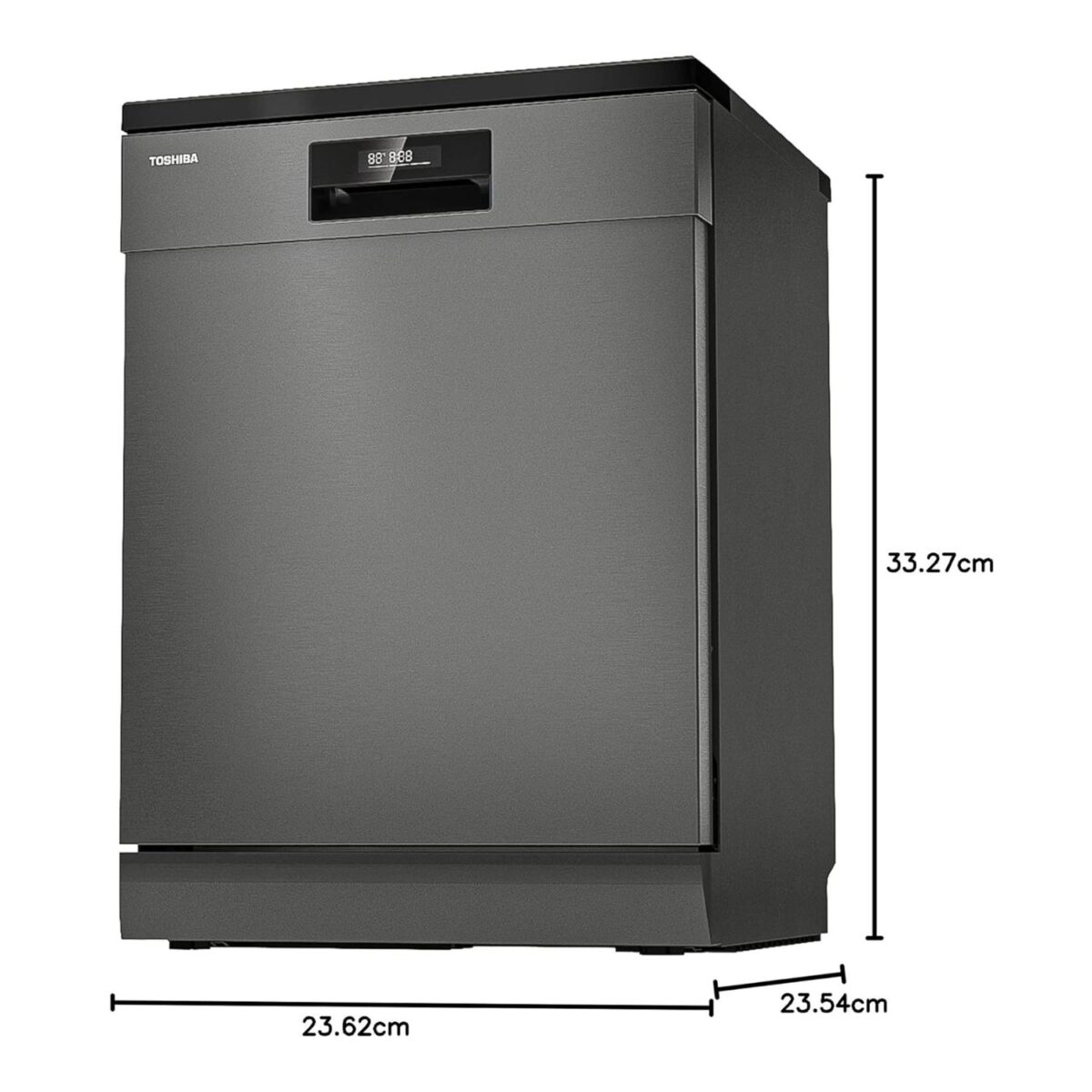 Toshiba Free Standing Dishwasher, 14 Place Setting, 8 Programs, 70°C Hot Water Wash, Touch Control, Color Grey Model – DW14F2(SS) – 1 Year Warranty. - Image 4