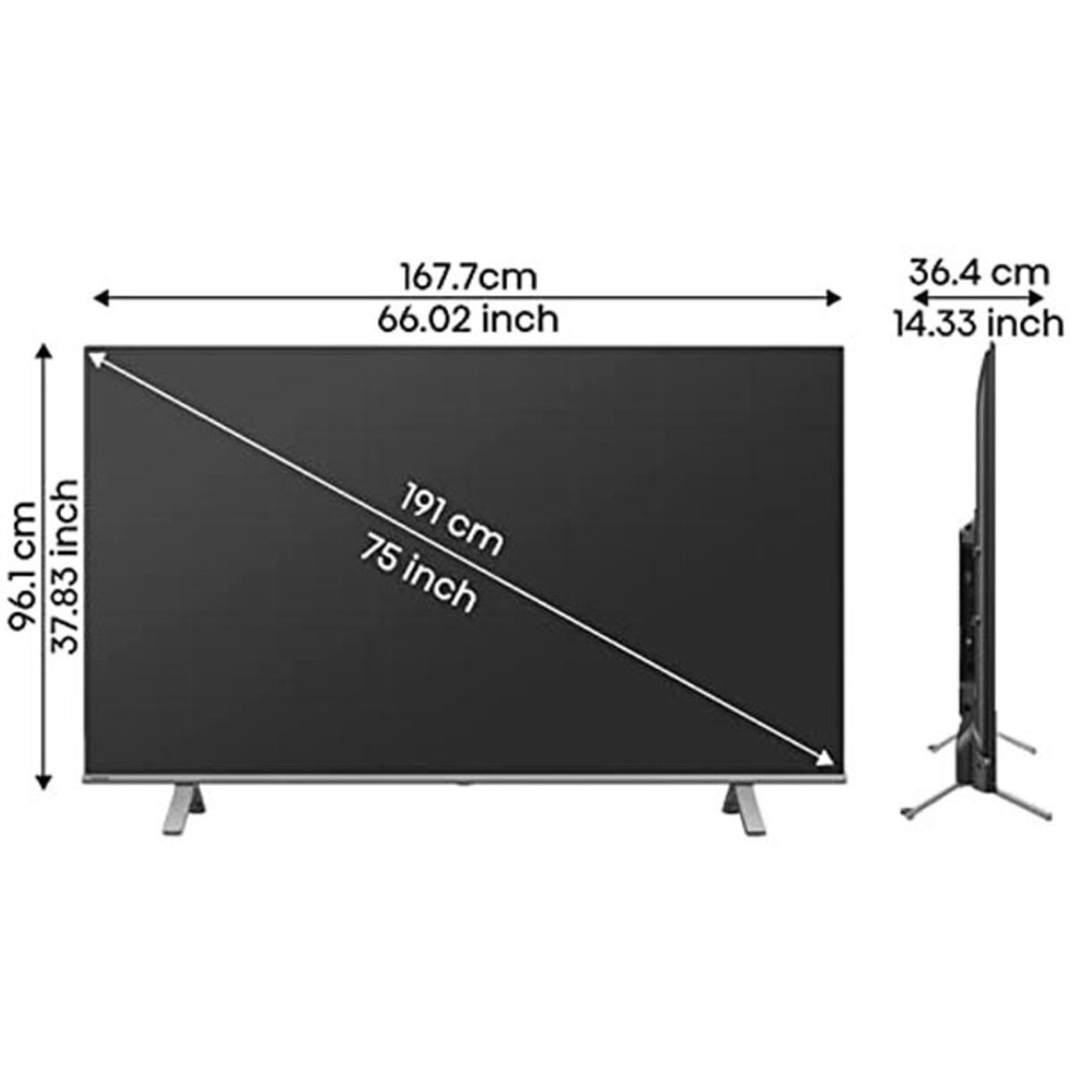 Toshiba 75 Inch 4K UHD Smart LED TV, Dolby Audio, 4K UHD VIDAA Color Black Model – 75C350LW – 1 Year Warranty. - Image 2