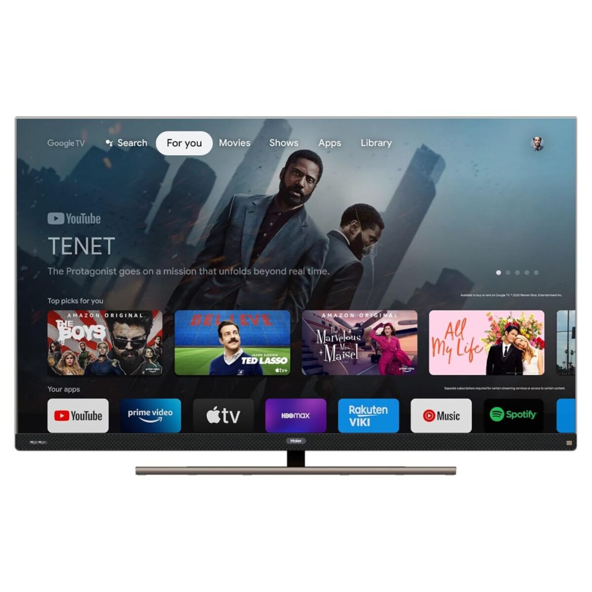 Haier 65 Inch QLED Smart TV, 4K HDR, Dolby Vision IQ, Color Black Model – H65S900UX – 1 Year Warranty. - Image 1