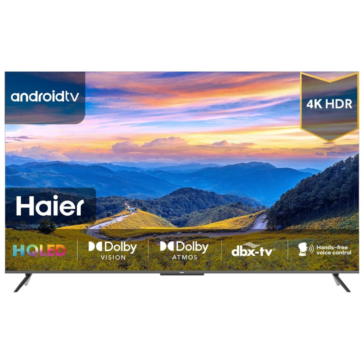 Haier 50 Inch HQLED Smart TV, 4K HDR, Dolby Vision, Dolby Atmos, Android 11 Color Black Model – H50S5UG – 1 Year Warranty. - Image 1