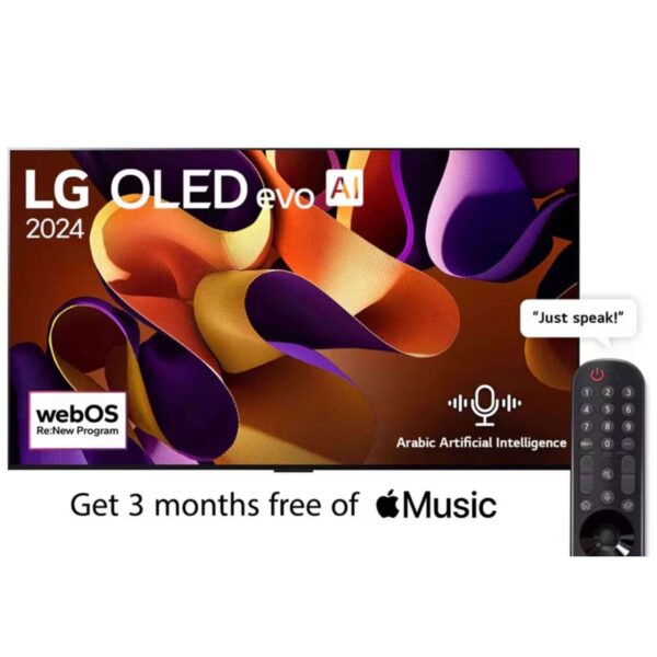 LG 83 Inch evo G4 OLED Smart TV (2024), 4K Ultra HD, Magic Remote, Dolby Vision, WebOS24, Color Black Model – OLED83G46LA | 1 Year Warranty.
