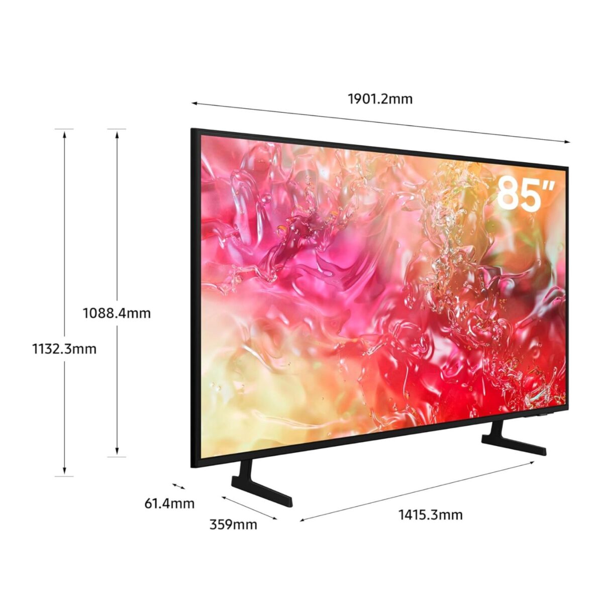 Samsung 85 Inch 4K Smart TV, Crystal UHD, DU7000, 4K Upscaling, Q-Symphony, Color Black (2024) Model – UA85DU7000UXZN – 1 Year Warranty. - Image 3
