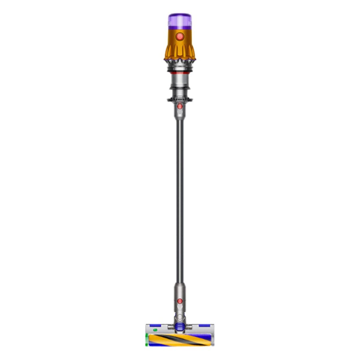 Dyson Cordless Vacuum Cleaner, Laser Head, HEPA filtration, Color Yellow/Iron Model – V12 Detect Slim Absolute – 1 Year Warranty - Image 1