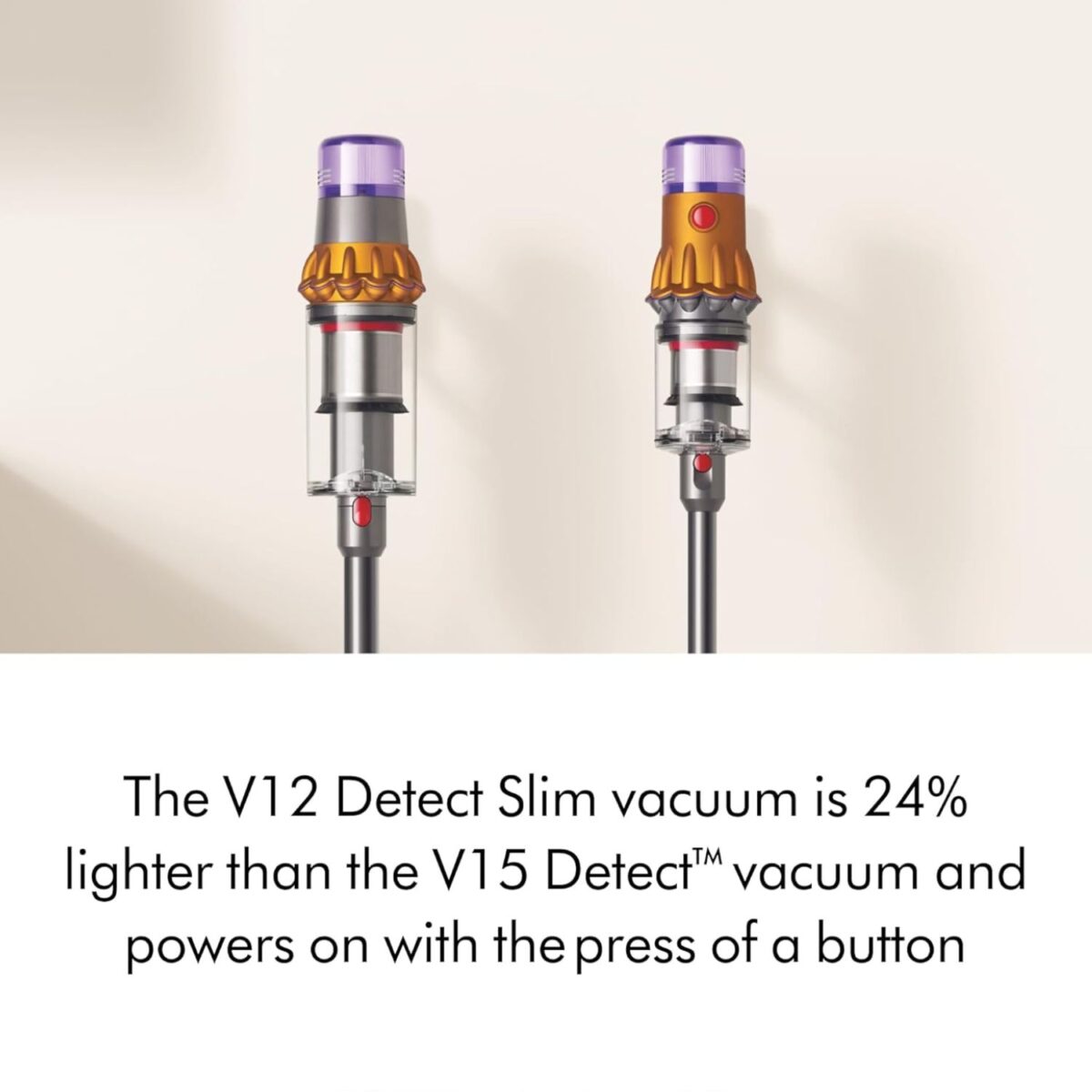 Dyson Cordless Vacuum Cleaner, Laser Head, HEPA filtration, Color Yellow/Iron Model – V12 Detect Slim Absolute – 1 Year Warranty - Image 4