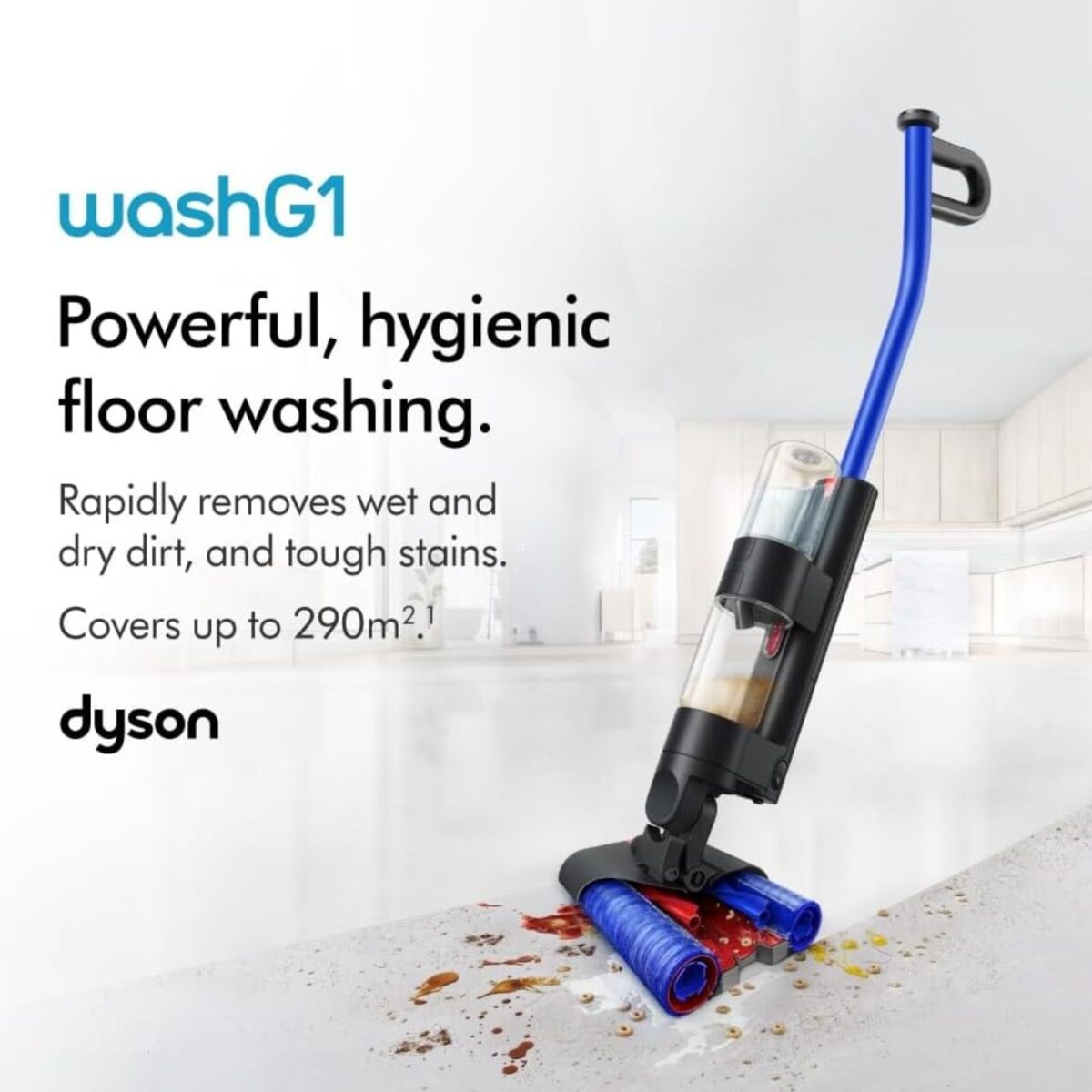 Dyson ​Wet Floor Vacuum Cleaner, WR01, Color Blue/Black Model – G1 Wash  – 1 Year Warranty. - Image 4