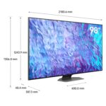 Samsung 98 Inch QLED Smart TV, (Series Q80C), Neural Quantum Processor, Quantum HDR+, Smart Hub, Color Carbon Silver Model – QA98Q80CAUXZN – 1 Year Warranty. - Image 8