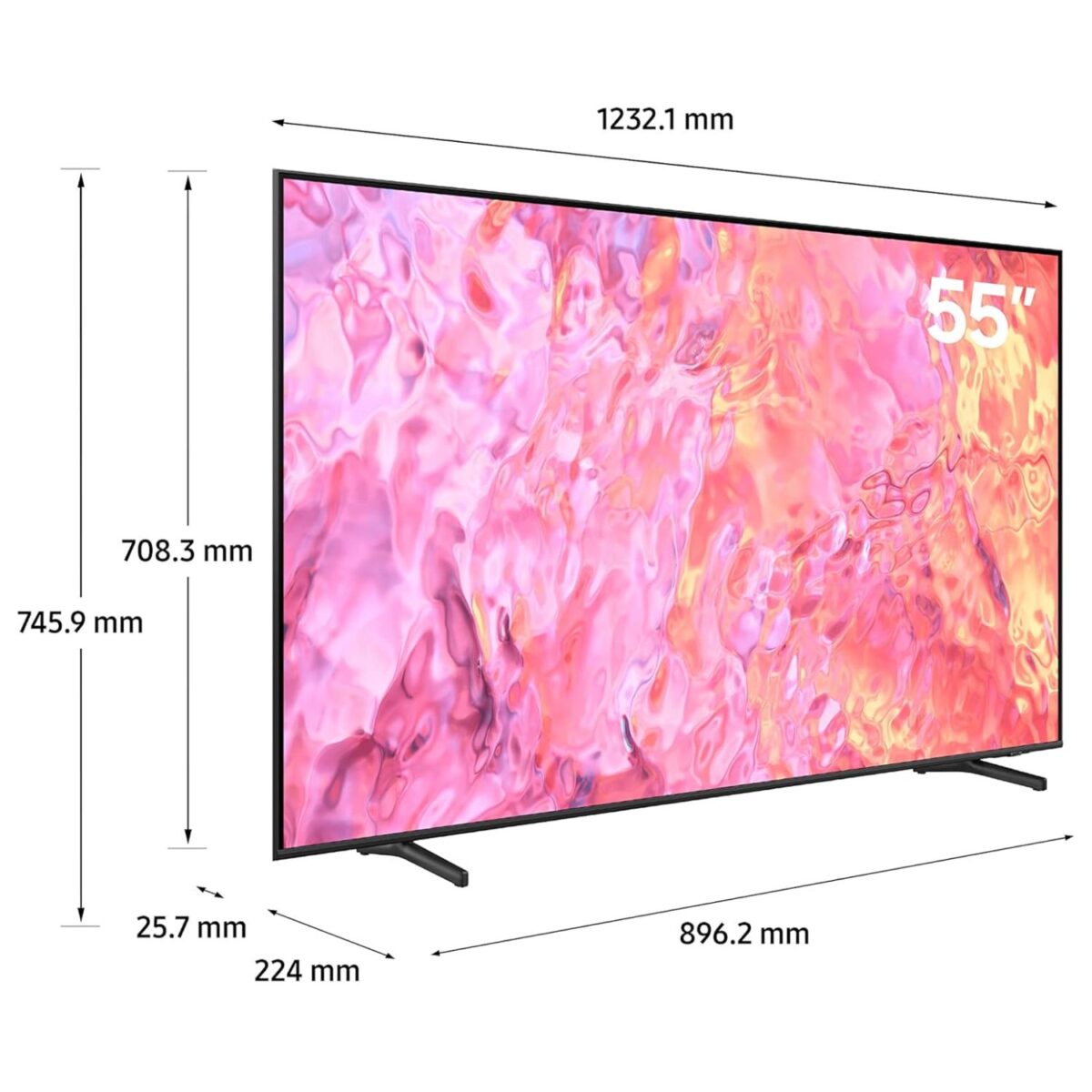 Samsung 55 Inch QLED 4K Smart TV, (Series Q60C), Quantum Dot, AirSlim Hub, HDR10+, Color Black Model – QA55Q60CAUXZN – 1 Year Warranty. - Image 8