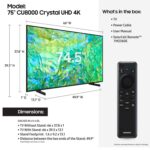 Samsung 75 Inch Crystal UHD Smart TV, Crystal Processor 4K, (Series CU8000), Vivid Crystal Color, Airslim, Smart Hub, Color Titan Gray Model – UA75CU8000UXZN – 1 Year Warranty. - Image 5
