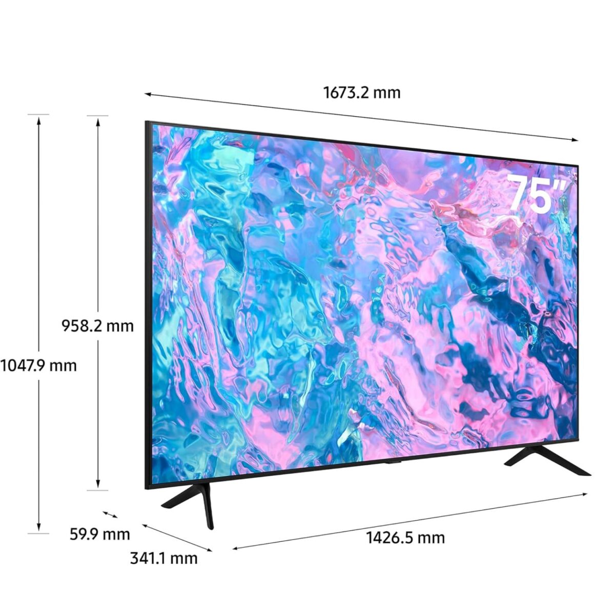 Samsung 75 Inch Crystal UHD 4K Smart TV, (Series CU7000), Crystal Processor 4K, Vivid Crystal Color, Smart Hub, Color Black Model – UA75CU7000UXZN – 1 Year Warranty. - Image 9