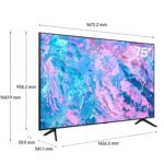 Samsung 75 Inch Crystal UHD 4K Smart TV, (Series CU7000), Crystal Processor 4K, Vivid Crystal Color, Smart Hub, Color Black Model – UA75CU7000UXZN – 1 Year Warranty. - Image 9