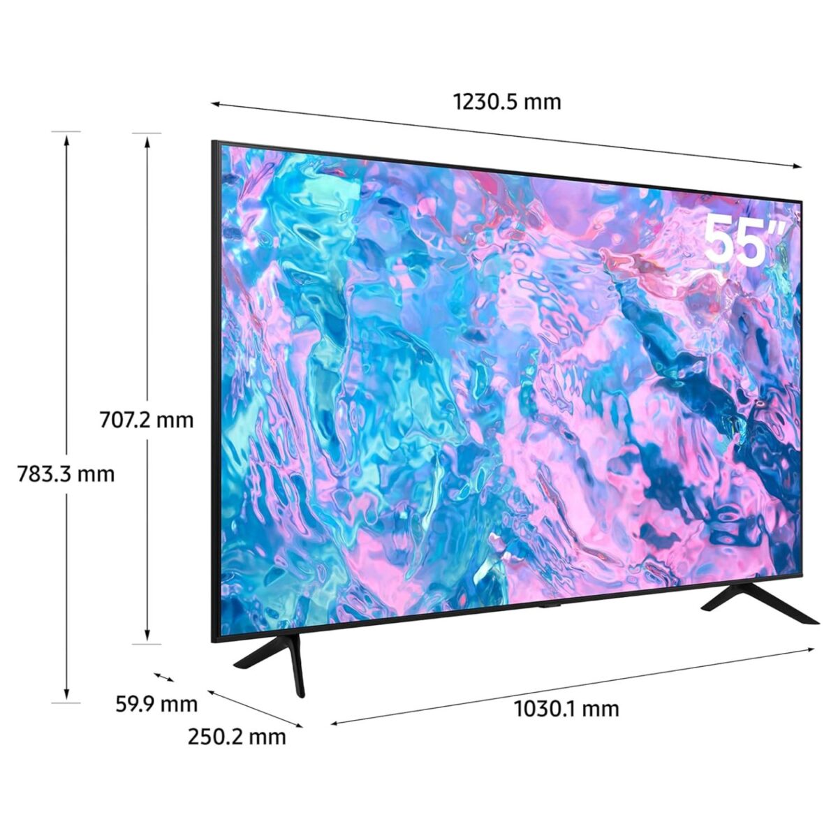 Samsung 55 Inch Crystal UHD 4K Smart TV, (Series CU7000), Crystal Processor 4K, Vivid Crystal Colors, Smart Hub, Color Black Model – UA55CU7000UXZN – 1 Year Warranty. - Image 9