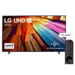 LG 86 Inch UHD 4K Smart TV, UT80 Series, AI Magic Remote, HDR10, webOS24, Color Black (2024) Model – 86UT80006LA – 1 Year Warranty.