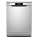 Sharp Free Standing Dishwasher, 8 Programs, 14 Place Settings, 3 Layered, Color Silver Model – QW-MA814-SS3 – 1 Year Warranty.
