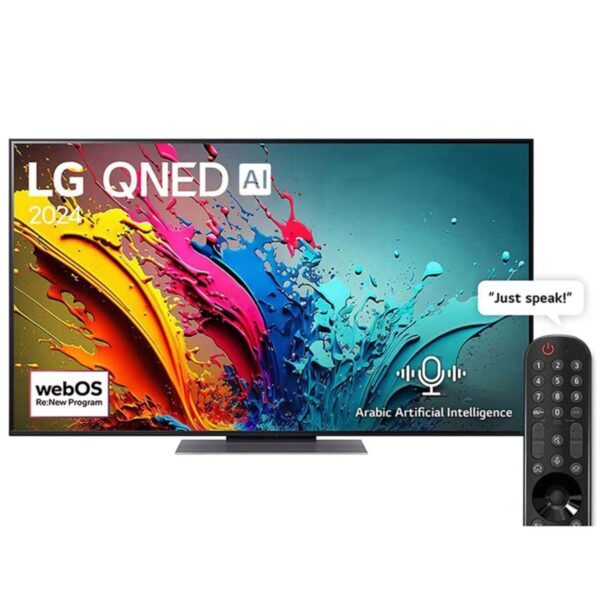 LG 55 Inch QNED 4K Smart TV, QNED86 Series, AI Magic Remote, HDR10, webOS24, Color Black (2024) Model – 55QNED86T6A – 1 Year Warranty.