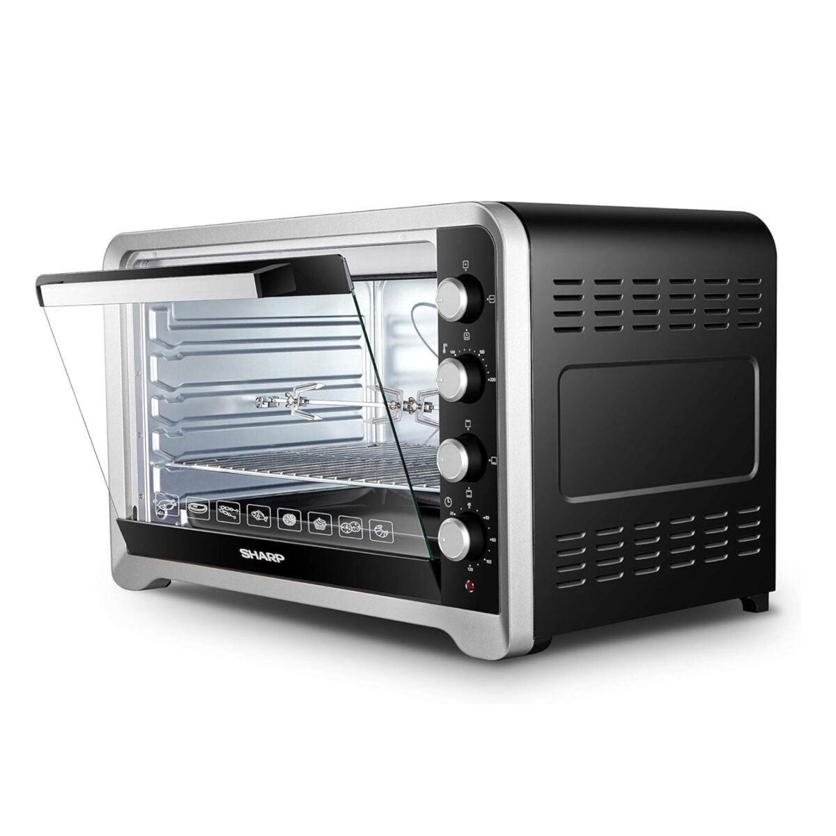 Sharp 100 Litres Electric Oven, Adjustable Temperature, 2800W, Color Black/Silver Model – EOG120K3 – 1 Year Warranty. - Image 4