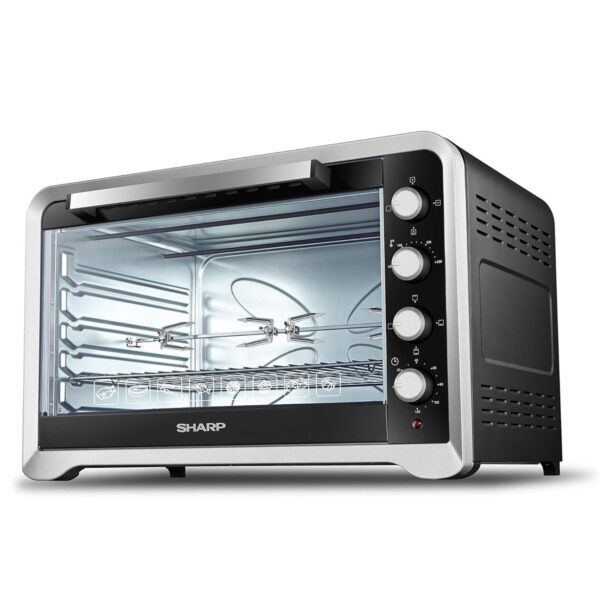 Sharp 100 Litres Electric Oven, Adjustable Temperature, 2800W, Color Black/Silver Model – EOG120K3 – 1 Year Warranty.