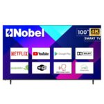 Nobel 100 Inch LED Android U20series WIFI Mini YPBPR And 2 Speakers OSD Language ANT1(ATV+T2) 8ms Respone Time Black Model – UHD100LEDS – 1 Year Warranty.