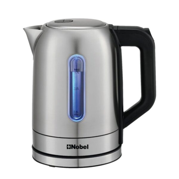 Nobel 1.7 Litre Kettles, Auto Shutoff, LED Light, 2200 W, Boiling Dry Protection, Removable and Washable Filter, Color Silver Model – NK187SS – 1 Year Warranty.