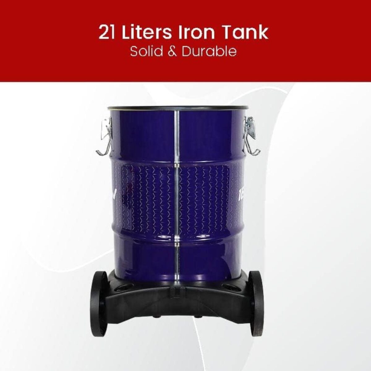 Nobel 21 Liters Drum Vacuum Cleaner, 1600 W, Durable Iron Tank, Smooth Roller, Color Purple/Black Model – NVC2121 – 1 Year Warranty. - Image 5