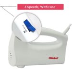 Nobel Hand Blender, 250W, 3-Speed, Chromed Beaters, Dough Hooks, Color White Model – NHB25 – 1 Year Warranty. - Image 5