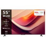 TCL 55 Inch Smart LED TV, 4K Ultra HD, Google TV, P69B Series, Metallic Bezel-less, Color Brushed Titanium Model – 55P69B – 1 Year Warranty.