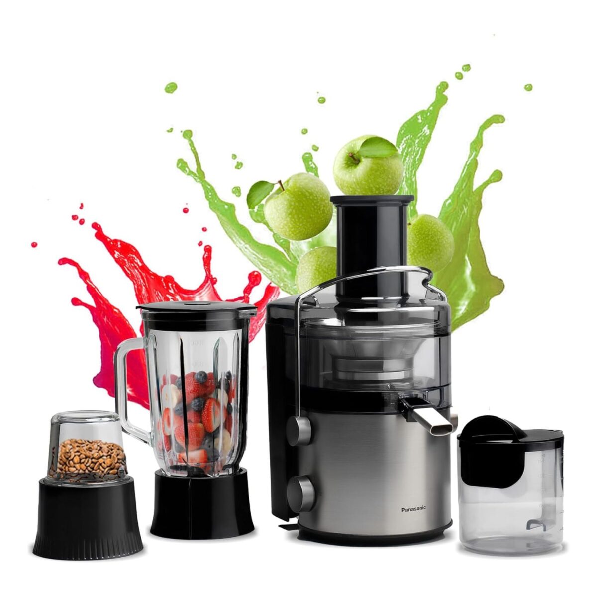 Panasonic 3 in 1 Juicer Blender, 1000 W, Glass Blender, Color Black Model – MJ-CB800STN – 1 Year Brand Warranty. - Image 1