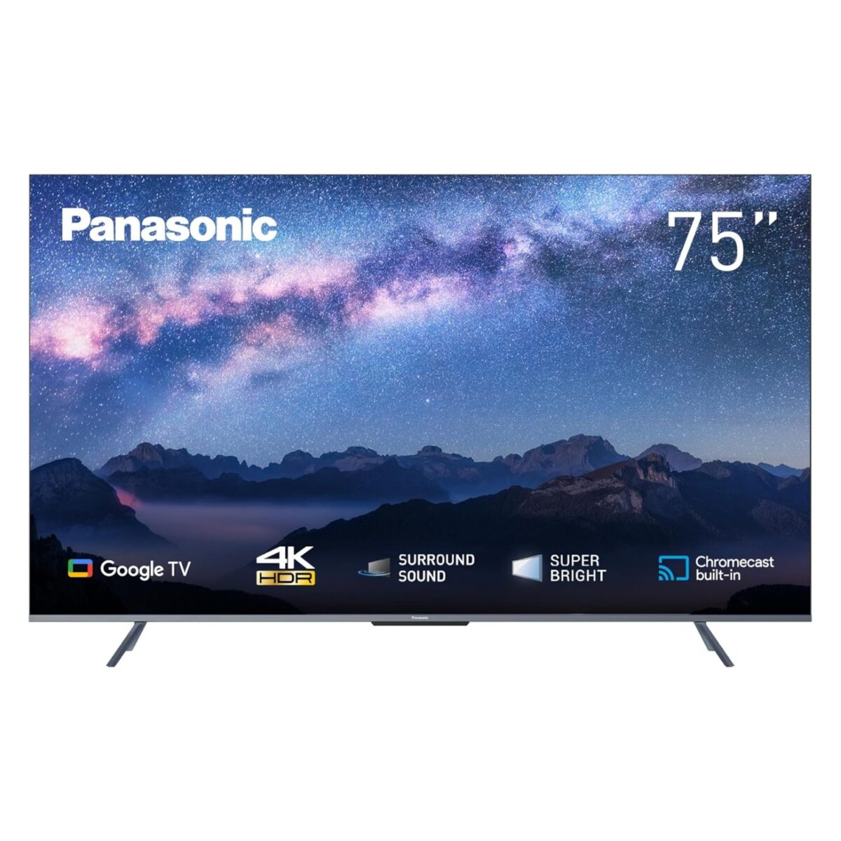 Panasonic 75 Inch LED, 4K Display, Google TV, HDR, 60HZ, Chromecast Built-In, Color Black Model – 75MX740M – 1 Year Warranty - Image 1