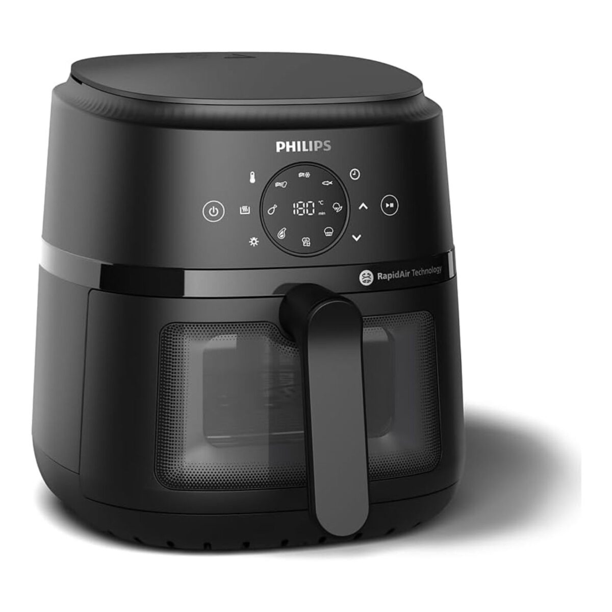 Philips 4.2 Litre Airfryer, 2000 Series, 1500W, Rapid Air Technology, Touchscreen, Cooking Window, Color Black Model – NA220/09 – 1 Year Warranty. - Image 1