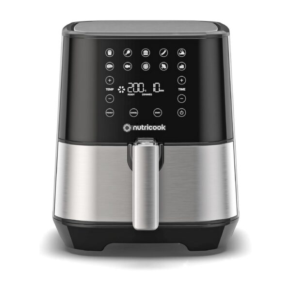 Nutricook 3.6 Liter Air Fryer, 1500 Watts, Digital Control Panel Display, 10 Preset Programs, Color Black Model – ‎AF204 – 1 Year Warranty