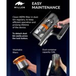 MILLEN Cordless Stick Vacuum Cleaner, BLDC Inverter Motor, 450W, Color Grey Model – MVCS7073 – 1 Year Warranty. - Image 7