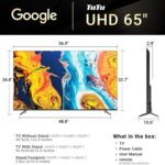 TuTu 65 Inch Smart TV, 4K UHD Google TV, Bezelless Design, Voice Control, Screen Projection, Dolyby Audio, Color Black Model – G65QU – 1 Year Warranty. - Image 6