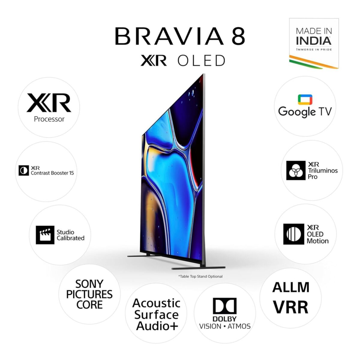 Sony 77 Inch Smart TV, BRAVIA 8 Series, XR-OLED, XR Processor, Exclusive Features For PS5 Gaming, 4K HDR, Dolby Vision, Color Black Model – K-77XR80 – 1 Year Warranty - Image 3