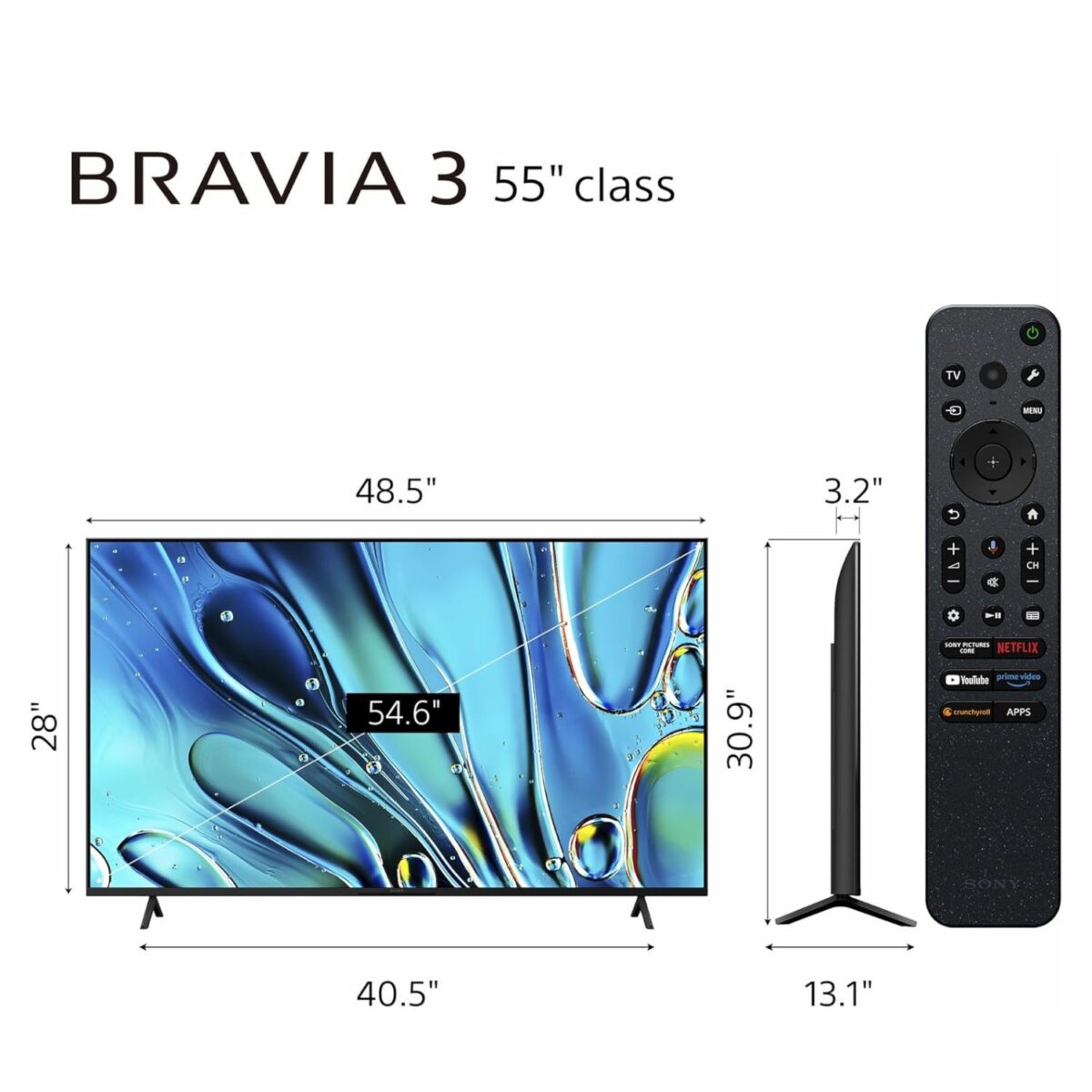 Sony 55 Inch 4K HDR Smart TV, BRAVIA 3 Series, Google TV, Dolby Vision Atmos, Color Black 2024 Model – K-55S30 – 1 Year Warranty - Image 5