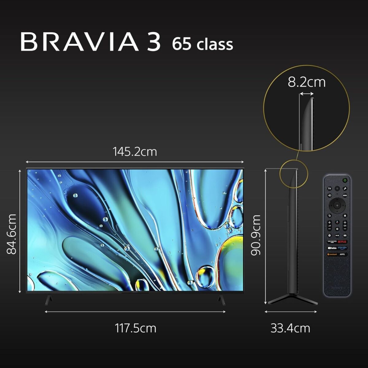 Sony 65 Inch 4K HDR Smart TV, BRAVIA 3 Series, Google TV, Dolby Vision Atmos, Color Black 2024 Model – K-65S30 – 1 Year Warranty - Image 6