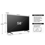 Hisense 58 Inch 4K UHD Smart TV, VIDAA Operating System, 4K AI Upscaling, USB, HDMI ARC, Bluetooth,Color Black Model – 58A62NS  – 1 Year Warranty. - Image 5