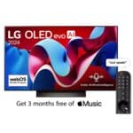 LG 77 Inch 4K Smart TV, OLED evo C4, Magic Remote, Dolby Vision, WebOS24, (2024 Model), Color Black Model – OLED77C46LA – 1 Year Warranty.