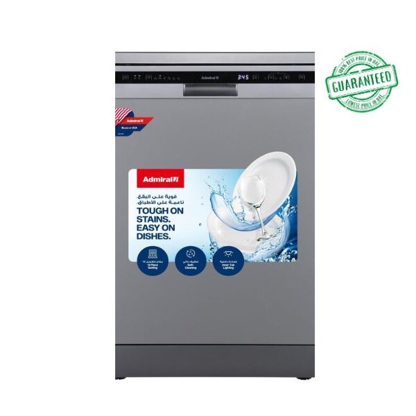 Admiral Freestanding 13 Place Setting Dishwasher, Silver Model – ADDW136USCP | 1 Year Full Warranty