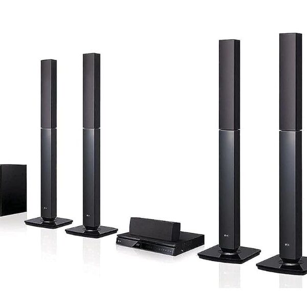 LG 5.1 Channel Home Theater Speaker System With Tall Boy Speaker Black Model – LHD657.