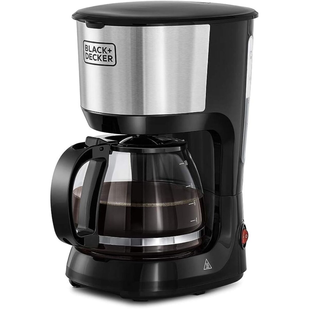 Black+Decker 750W 10 Cup Coffee Maker/Coffee Machine With Glass Carafe For Drip Coffee Silver/Black Model – DCM750S-B5 – 1 Year Warranty - Image 1