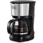 Black+Decker 750W 10 Cup Coffee Maker/Coffee Machine With Glass Carafe For Drip Coffee Silver/Black Model – DCM750S-B5 – 1 Year Warranty