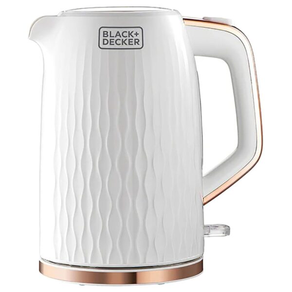 Black+Decker Cordless 1.7 Liter Stainless Steel Electric Kettle White Model – – 1 Year Warranty.