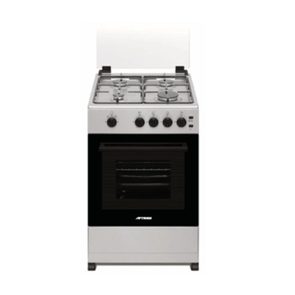 Aftron 4 Burner Gas Cooking Range Auto ignition Full Safety 55 x 50 cm Color Silver Model – AFGR6050FST – 1 Year Brand Warranty.