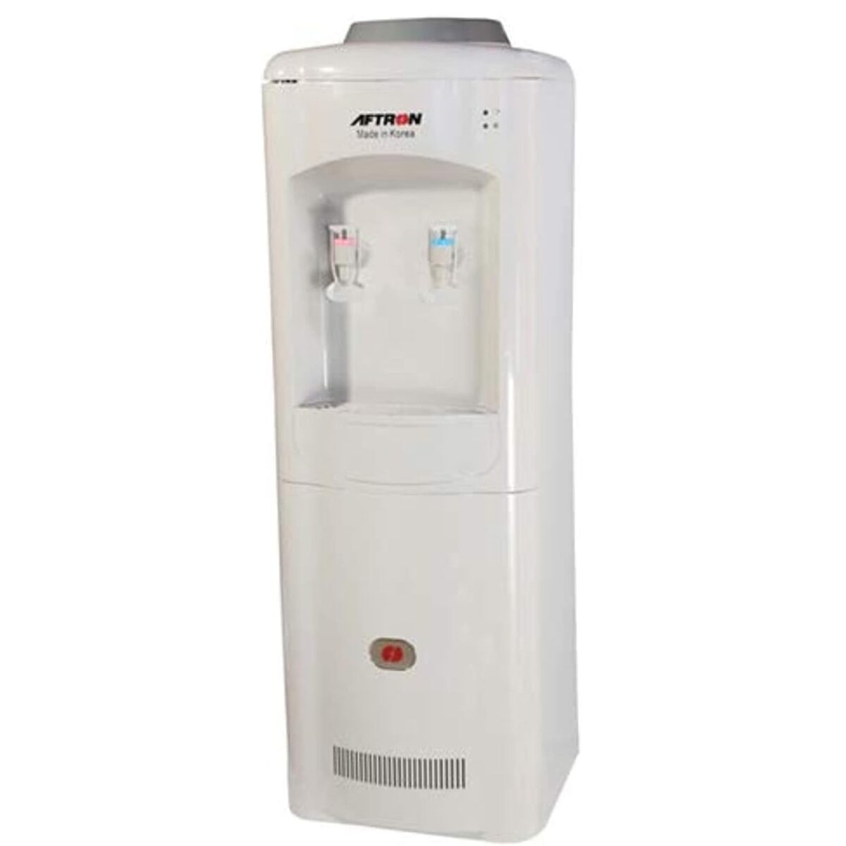 Aftron 2 Tap Top Loading Water Dispenser Free standing Hot and Cold ABS Plastic body Stainless steel tank Fast cooling compressor Color White Model – AFWD5700 – 1 Year Full 5 Years Compressor Warranty. - Image 1