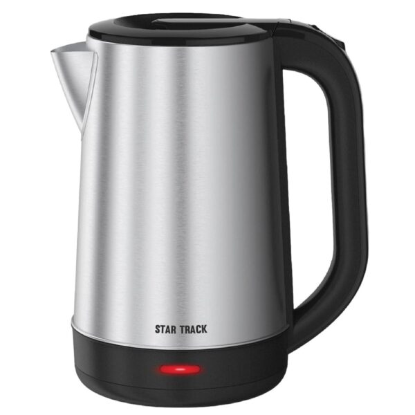 STAR TRACK 2.0L Electric Kettle, 2200W, Instant Heating, Manual Lid, Auto Shut Off, Boil Dry Protection, Silver Model – ST-20SD-KS2200 – 1 Year Warranty